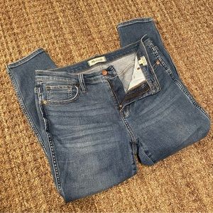 Rare 29P 10” high-rise skinny crop MADEWELL JEANS like new condition!